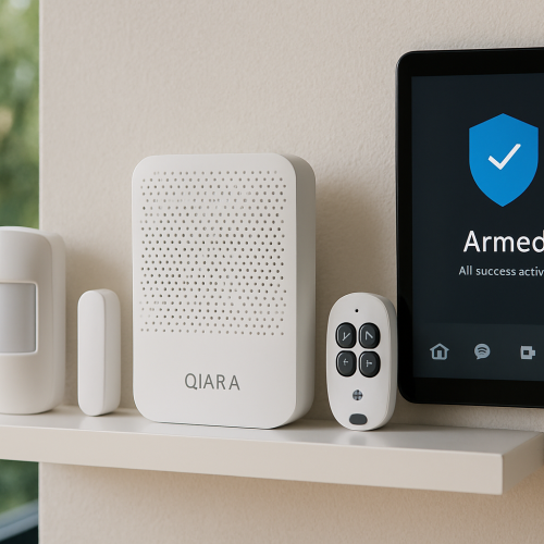 Alarme Maison Qiara : Système de Sécurité Connecté Sans Fil avec Télésurveillance 24/7