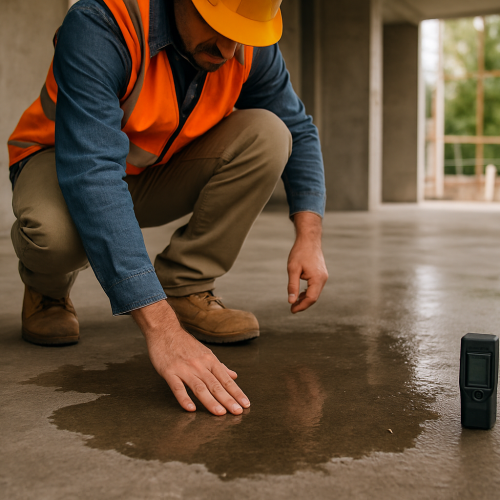 Dalle béton humide : 4 causes principales et solutions efficaces