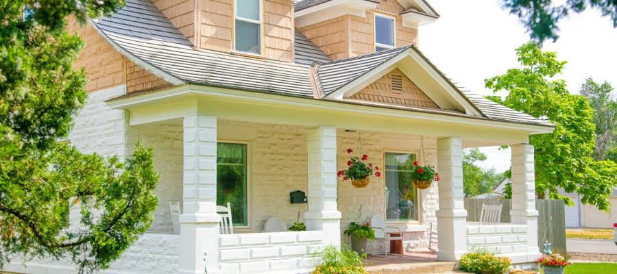 white and brown concrete house