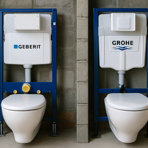 Geberit ou Grohe : Comment Choisir le Meilleur Système de Toilettes Suspendues ?