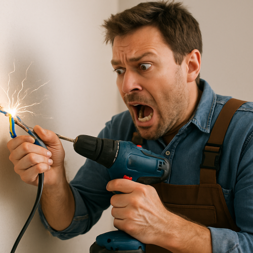 J&rsquo;ai touché un fil électrique en perçant : Que faire et comment réagir ?